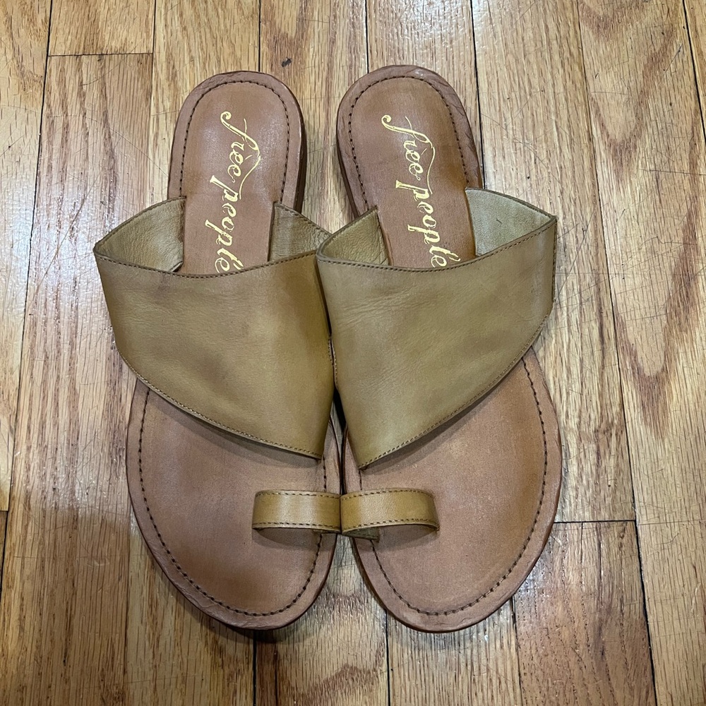 Free People Brown Leather Sandals